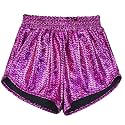 Mirawise Girls Metallic Shorts Shiny Hot Pants Sparkly Dance Outfits Short Pants