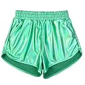 Mirawise Girls Metallic Shorts Shiny Hot Pants Sparkly Dance Outfits Short Pants