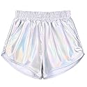 Mirawise Girls Metallic Shorts Shiny Hot Pants Sparkly Dance Outfits Short Pants
