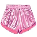 Mirawise Girls Metallic Shorts Shiny Hot Pants Sparkly Dance Outfits Short Pants