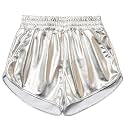 Mirawise Girls Metallic Shorts Shiny Hot Pants Sparkly Dance Outfits Short Pants