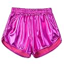 Mirawise Girls Metallic Shorts Shiny Hot Pants Sparkly Dance Outfits Short Pants