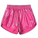 Mirawise Girls Metallic Shorts Shiny Hot Pants Sparkly Dance Outfits Short Pants