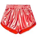 Mirawise Girls Metallic Shorts Shiny Hot Pants Sparkly Dance Outfits Short Pants