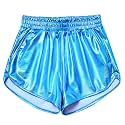 Mirawise Girls Metallic Shorts Shiny Hot Pants Sparkly Dance Outfits Short Pants