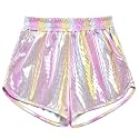 Mirawise Girls Metallic Shorts Shiny Hot Pants Sparkly Dance Outfits Short Pants
