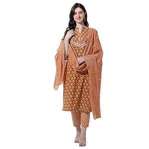 MIRCHI FASHION Pure Cotton Women Straight Printed