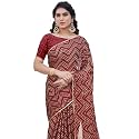 MIRCHI FASHION Women Saree Chiffon Laheriya Printed | Traditional Festive and Wedding Sari with Unstitched Blouse Piece