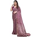 MIRCHI FASHION Women Saree Chiffon Laheriya Printed | Traditional Festive and Wedding Sari with Unstitched Blouse Piece