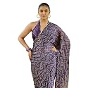 MIRCHI FASHION Women Saree Chiffon Laheriya Printed | Traditional Festive and Wedding Sari with Unstitched Blouse Piece