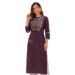 MIRCHI FASHION Womens Straight Fit Rayon Sequins