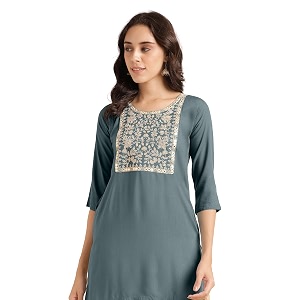 MIRCHI FASHION Womens Straight Fit Rayon Sequins