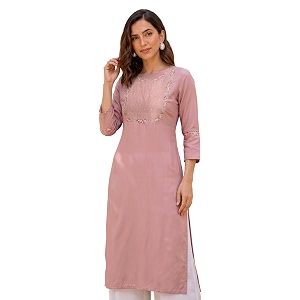 MIRCHI FASHION Womens Straight Fit Rayon Sequins