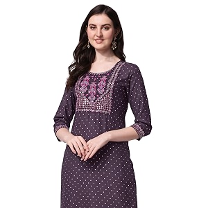 MIRCHI FASHION Womens Straight Fit Rayon Sequins