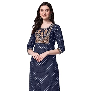 MIRCHI FASHION Womens Straight Fit Rayon Sequins