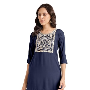 MIRCHI FASHION Womens Straight Fit Rayon Sequins