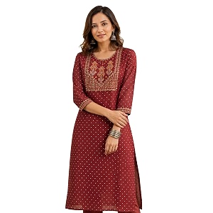 MIRCHI FASHION Womens Straight Fit Rayon Sequins