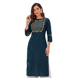MIRCHI FASHION Womens Straight Fit Rayon Sequins