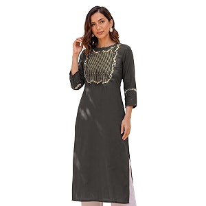 MIRCHI FASHION Womens Straight Fit Rayon Sequins