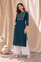MIRCHI FASHION Women Embroidered Straight Kurta