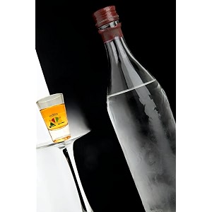 mirim designer shot glass for whisky brandy vodka and tequila shots 80 ml set of 6 - transparent style 9