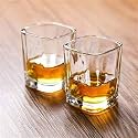 miRim Shot Glass, Great for Whisky Brandy Vodka and Tequila Shot Set (Transparent) (3, 65 ml)