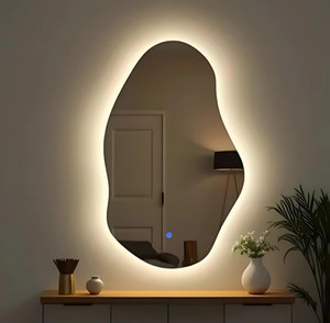 mirrorology industry 18x24 wall mirror led mirror touch sensor 3 light modes wall mounted for bathroom mirror oval finish  polished