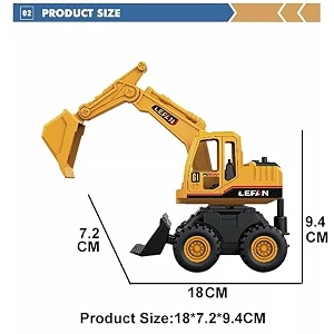 plastic 168-61c realistic excavator unbreakable truck construction vehicles toy trucks bulldozer play set building vehicles set for kids multi