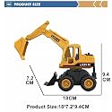 Plastic 168-61C Realistic Excavator Unbreakable Truck Construction Vehicles Toy Trucks Bulldozer Play Set Building Vehicles Set for Kids (Multi)