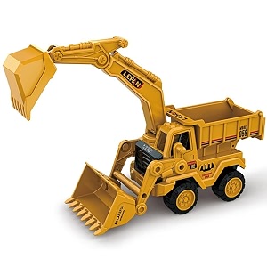 plastic 168-62b realistic excavator unbreakable truck construction vehicles toy trucks bulldozer play set building vehicles set for kids multi