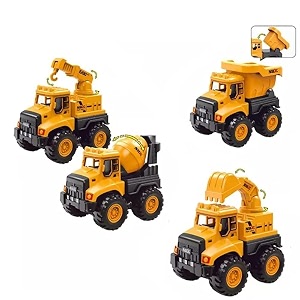 plastic realistic excavator unbreakable vehicles mixer crane excavator dumper toy for kids multi