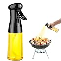 Oil Sprayer for Cooking, 210ml Glass Olive Oil Mister, Salad Making Accessory (Cooking Oil Sprayers, Black)