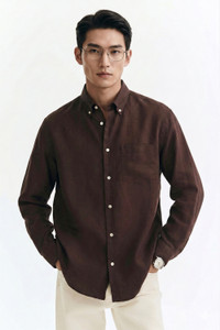 MISCHIEF Monkey Men Tailored Fit Striped Button