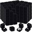 Misdary 180 Pcs Black Velvet Ring Boxes Bulk with Lined Earring Jewelry Gift Box Case for Wedding 2.13 x 2.01 x 1.54 Inches