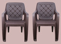 misha enterprise Plastic Living Room Chair (Finish Color - Design 1 - Pack of 2, Pre-assembled)