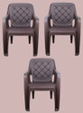 misha enterprise Plastic Living Room Chair (Finish Color - Design 1 - Pack of 3, Pre-assembled)