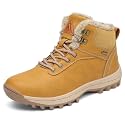 Mishansha Men's Waterproof Snow Boots, Insulated Winter Hiking Boots