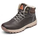 Mishansha Men's Waterproof Snow Boots, Insulated Winter Hiking Boots