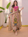 MISHNEE FASHION Women Kurti Palazzo Dupatta Set
