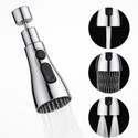 Misrek Kitchen Faucet Extender, Chrome Plated, 3-Mode Spray Head, Flexible Extension Faucet Nozzle (Screw On)