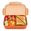 MISS BIG® Bento Lunch Box for Kids, 1150ml, 3 Compartments, Coral Orange