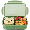 MISS BIG® Bento Lunch Box for Kids, 1150ml, 3 Compartments, Matcha Green