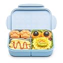 MISS BIG® Kids Bento Lunch Box, 1150ml 3 Compartments, Blue
