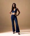 Miss Chase Boot-Leg Women Blue Jeans
