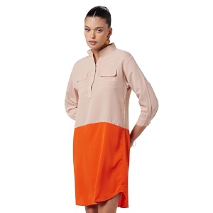 Miss Chase Womens Beige and Orange Round