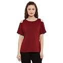 Miss Chase Women39s Black Cold Shoulder Round
