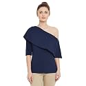 Miss Chase Women39s Black One Shoulder Half