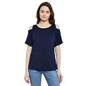 Miss Chase Women39s Black Cold Shoulder Round