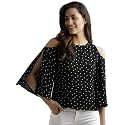 Miss Chase Women39s Black Polka Dot Cold