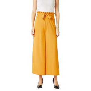 Miss Chase Womens Blue Wide-Leg Trouser Pants
